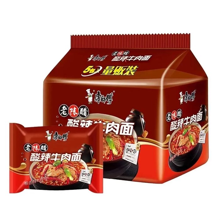 Лапша Kangshifu в пачке со вкусом Говяжья вырезка пряная, 110г. 21289 - фото 3819