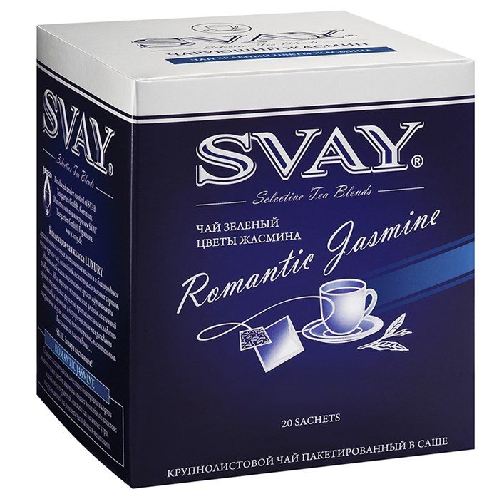 Чай Svay Romantic Jasmine 20*2 саше (в к-8) (Чарующий жасмин) 4607003044534 - фото 4545