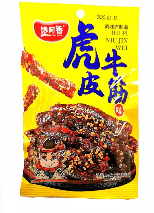 Соевая закуска HU PI NIU WEI пряная говядина с кунжутом 22гр 21389 - фото 4636