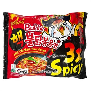 Лапша б/п экстремально острая со вкусом курицы 3xSpicy Samyang, Корея, 140 г 20507