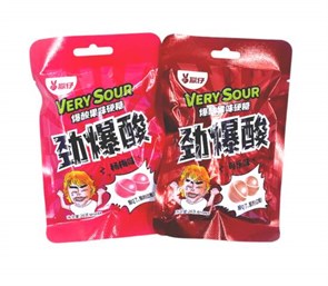 Кислые леденцы "Very Sour" со вкусом клубники 20гр 26шт 20605