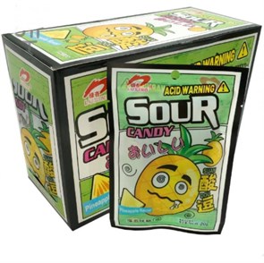 Конфеты Luxing Sour Candy АНАНАС 20г 20шт 2245-1