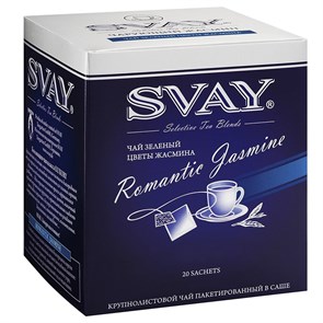 Чай Svay Romantic Jasmine 20*2 саше (в к-8) (Чарующий жасмин) 4607003044534