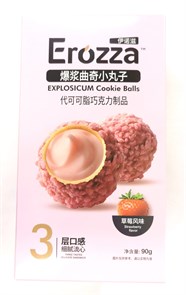 Печенье Erozza шарики Клубника 90 гр 21385