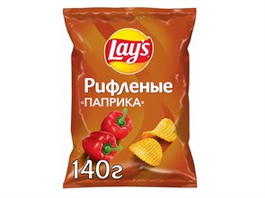140Г ЧИПСЫ LAYS РИФЛЕНЫЕ ПАПРИКА 128244
