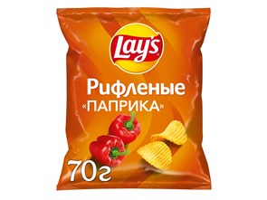 70Г ЧИПСЫ LAY'S РИФЛЕНЫЕ ПАПРИКА 213915