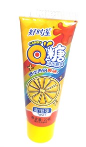Жевательная резинка candyQ 20 гр лимон тюбик 21757