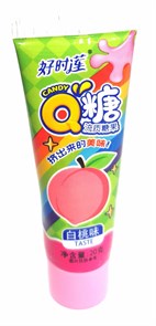 Жевательная резинка candyQ 20 гр персик тюбик 21758